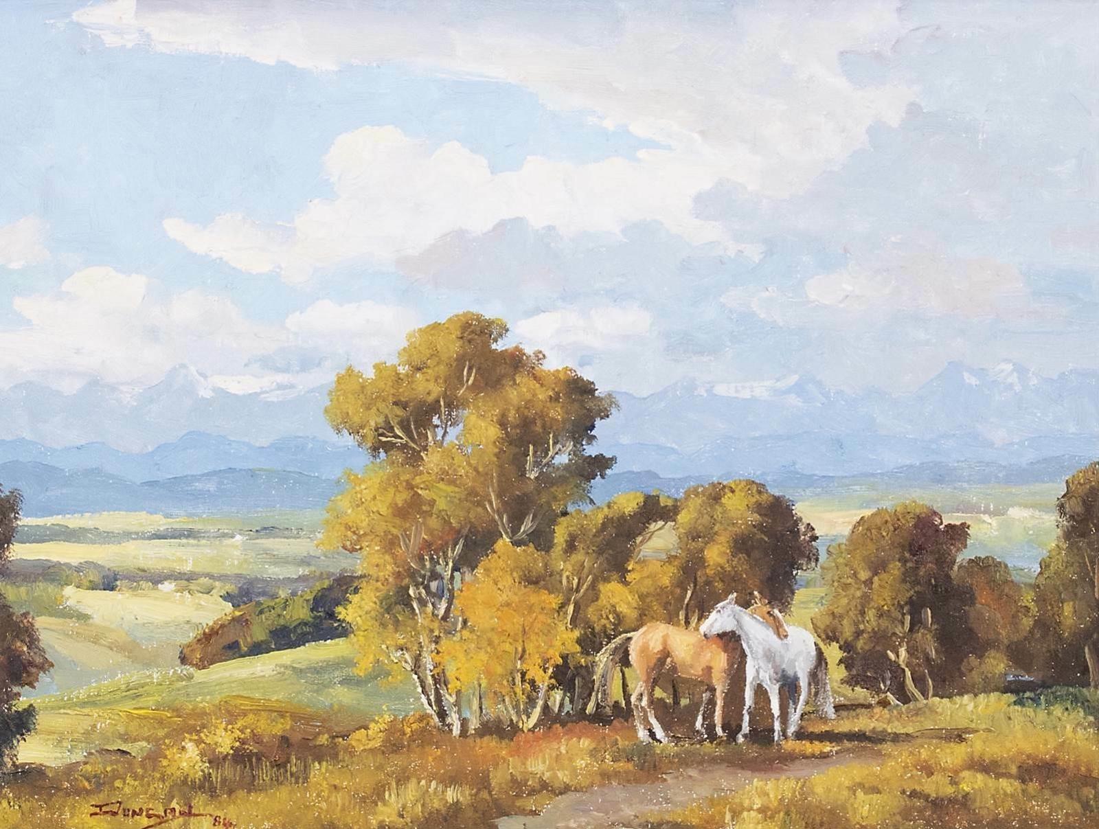 Duncan Mackinnon Crockford (1922-1991) - Two Friends, Top Of Cochrane Hill, West Of Calgary, Alberta; 1984