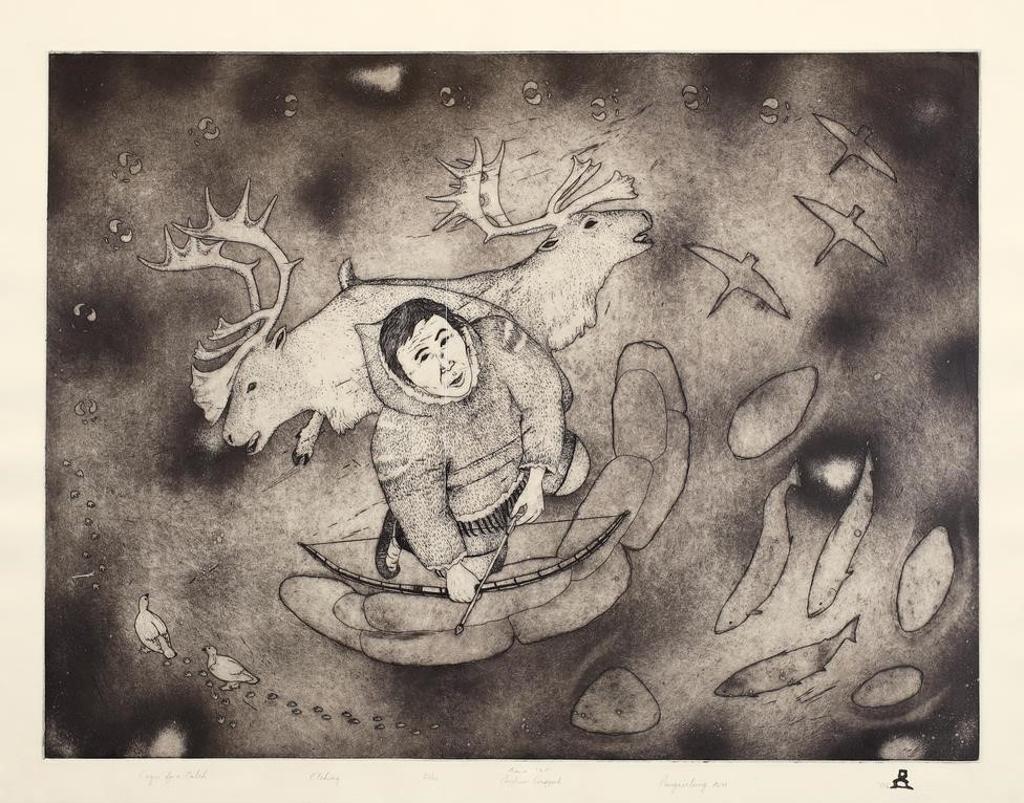Andrew Qappik Karpik (1964) - Eager for a Catch; 2006; ed. #23/50