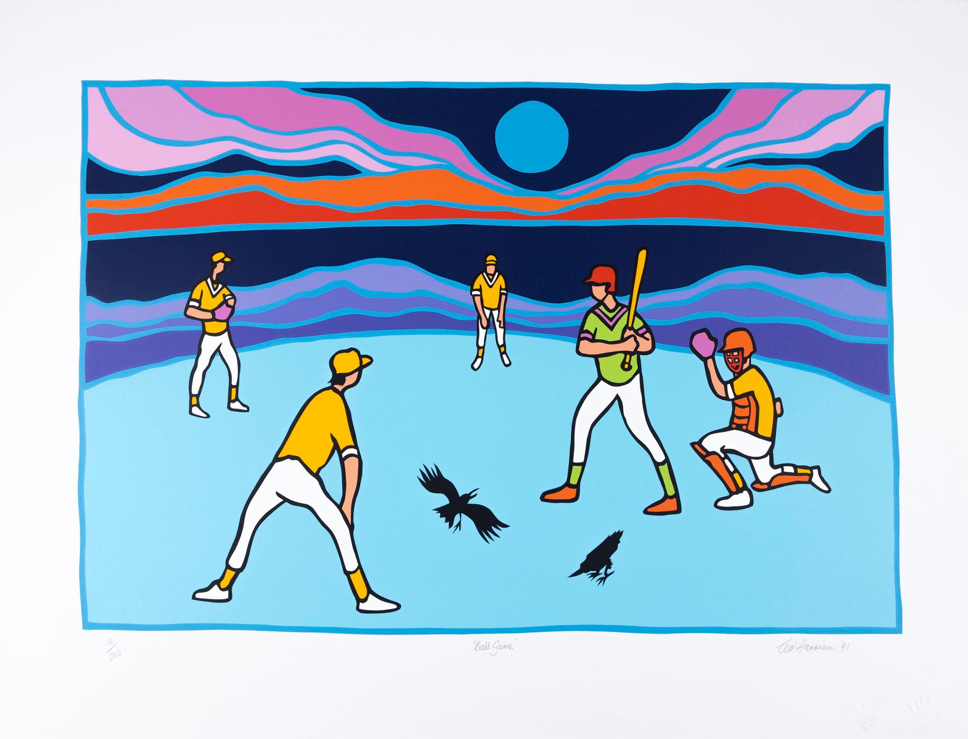 Ted Harrison (1926-2015) - Ball Game, 1991