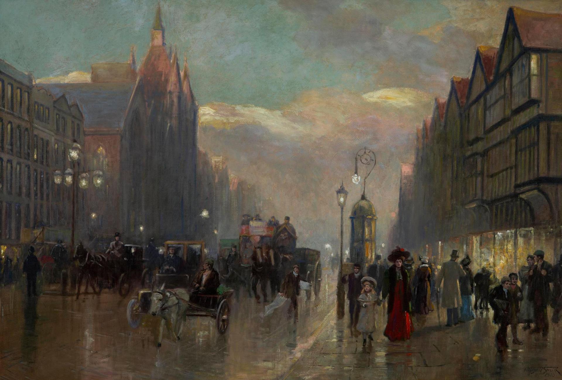 Frederic Martlett Bell-Smith (1846-1923) - Old and New London-Staples Inn, Holborn