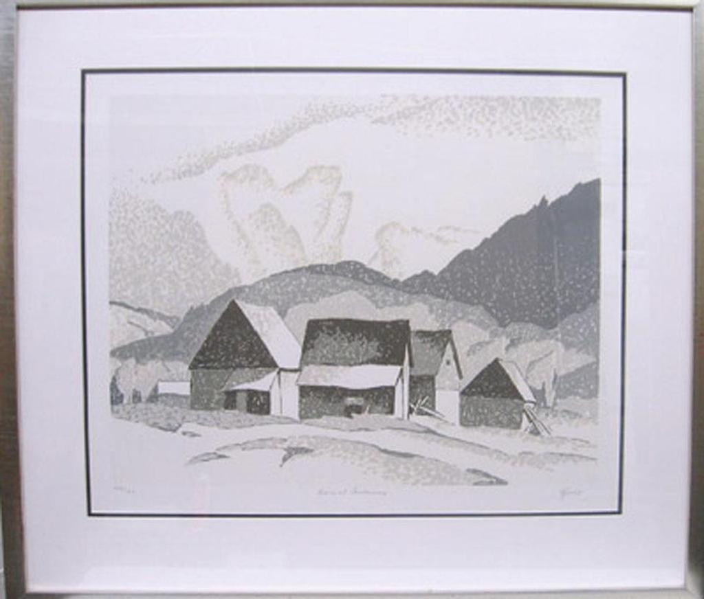 Alfred Joseph (A.J.) Casson (1898-1992) - Barns At Comberemere