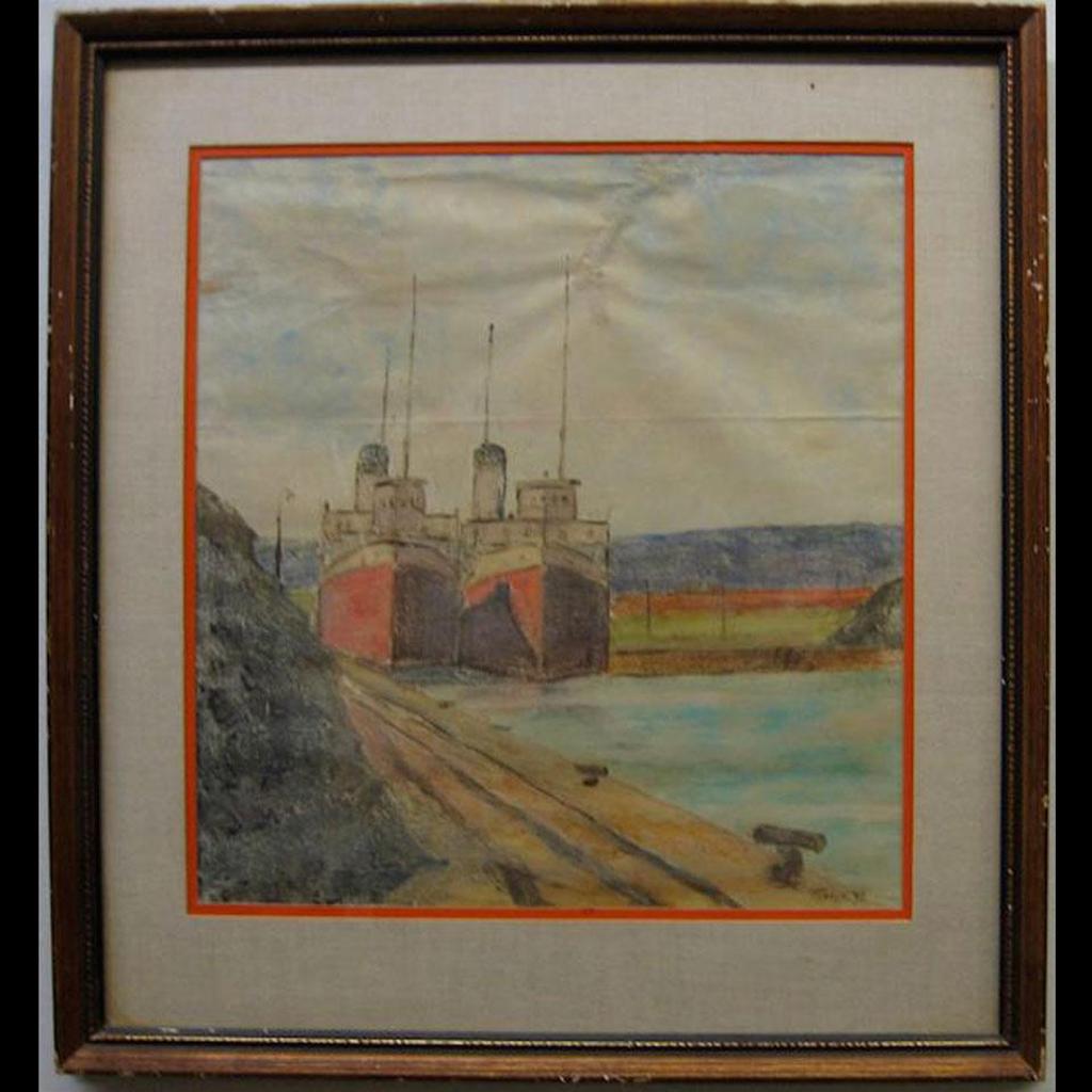 Albert Jacques Franck (1899-1973) - Two Mono Prints; Each Signed And Dated ‘46 And ‘49 In Image (Condtion Noted - See Photos)