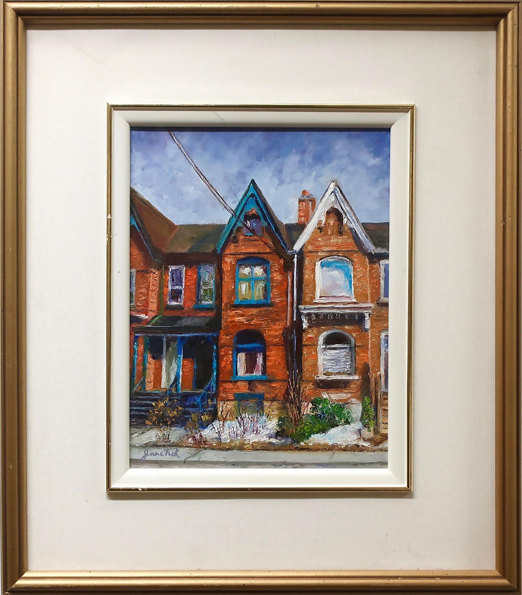 Jane Fick - Untitled (Row Of Orange Houses)