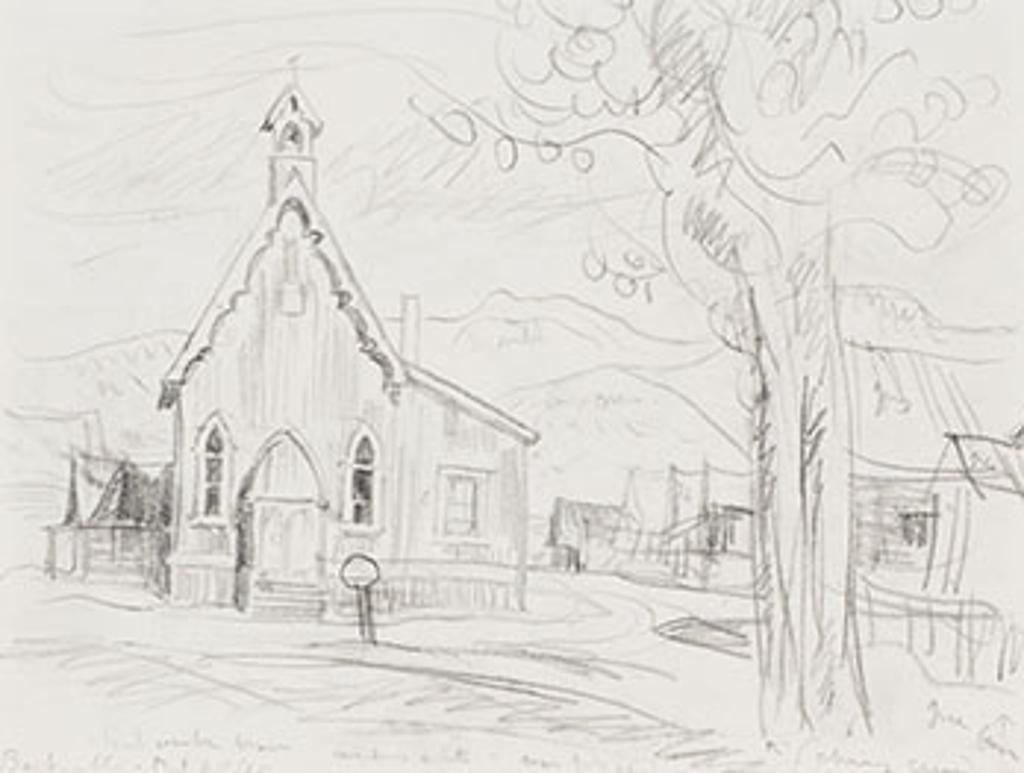 Alexander Young (A. Y.) Jackson (1882-1974) - Church at Barkerville / Barkerville Street Scene (verso)