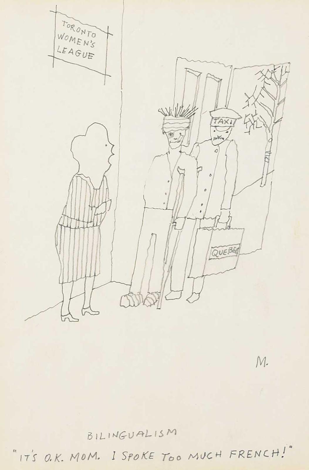 Maxwell Bennett Bates (1906-1980) - Bilingualism - It's O.K. Mom. I Spoke Too Much French!