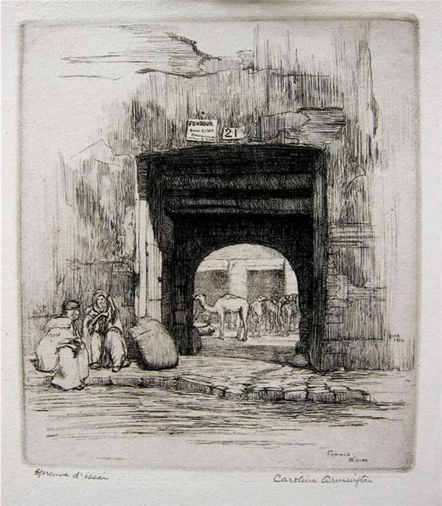 Caroline Helena Armington (1875-1939) - Fondouk, Biskra