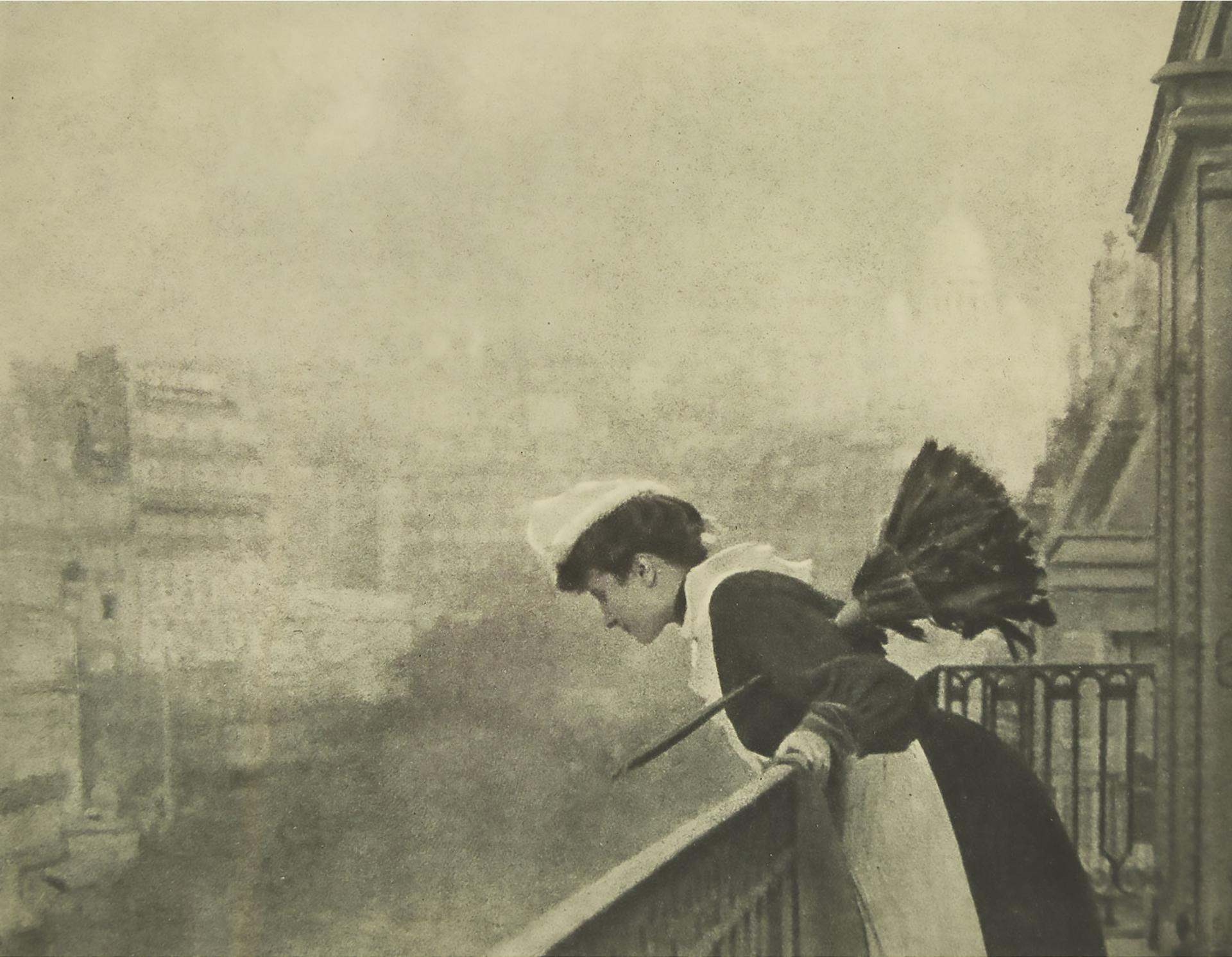 Emile Joachim Constant Puyo - Chambermaid At A Parisian Balcony, Montmartre (Nᵒ 16 From