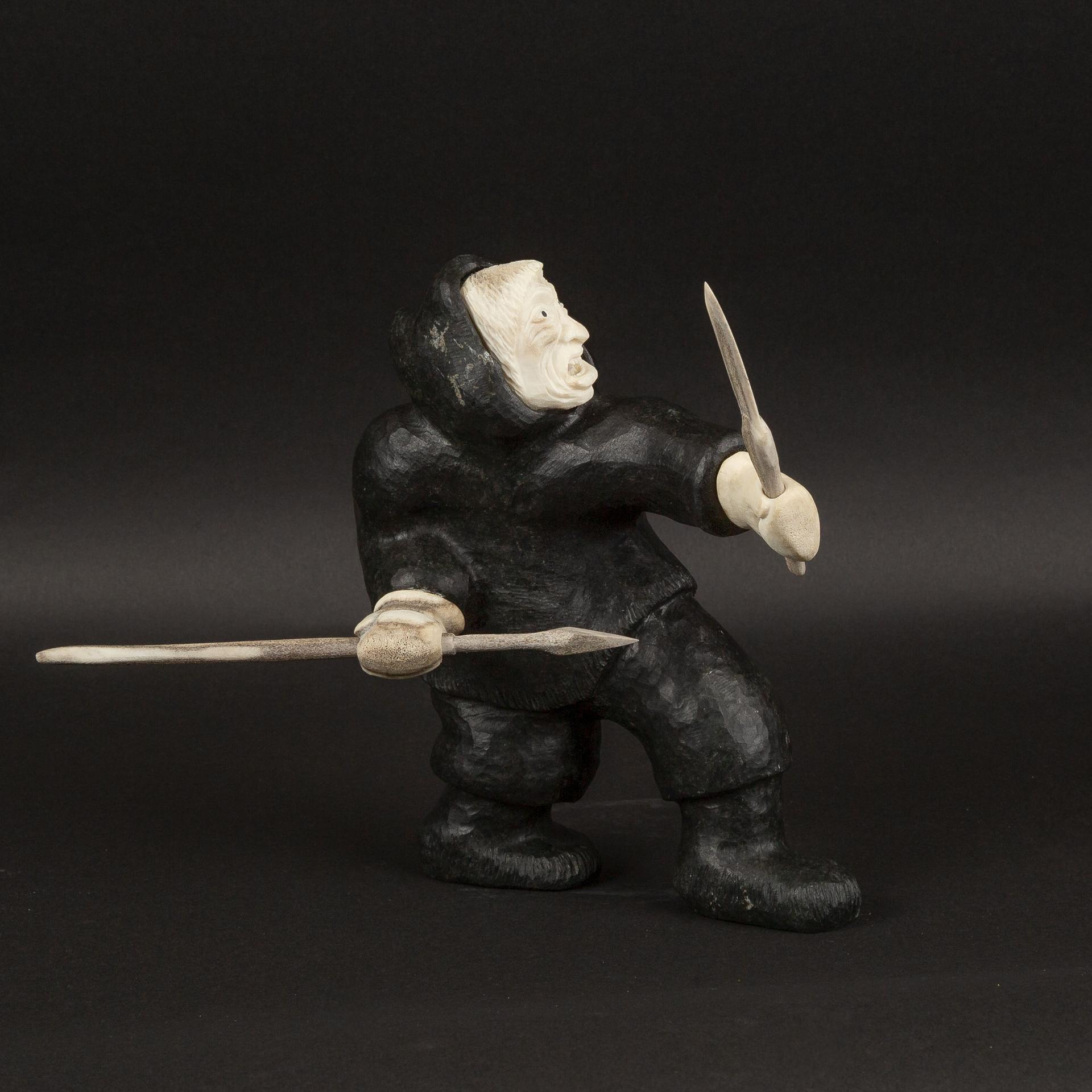 Joseph Suslaq - Hunter With Knife And Spear