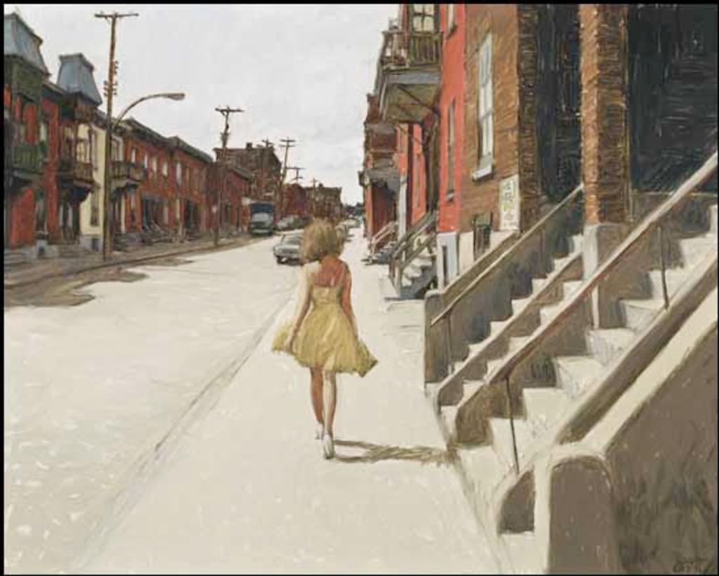 John Geoffrey Caruthers Little (1928-2024) - Une journée d'été, avenue Coloniale vers Duluth, Montréal