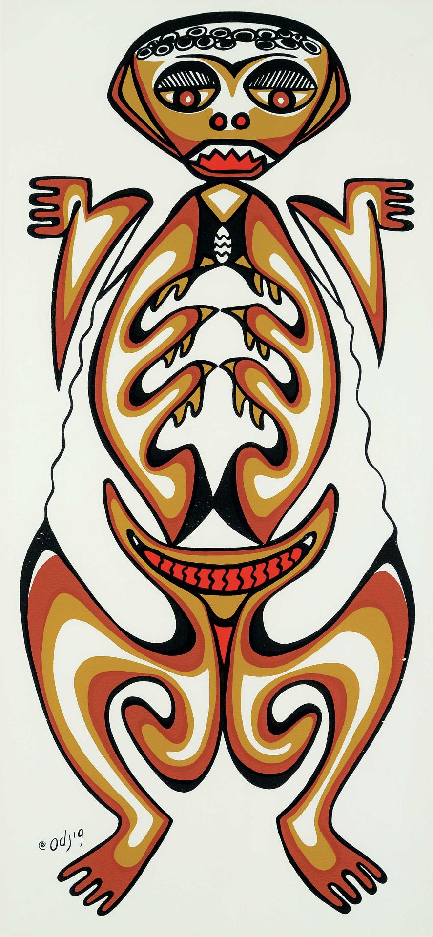 Daphne Odjig (1919-2016) - Untitled - Frog Spirit