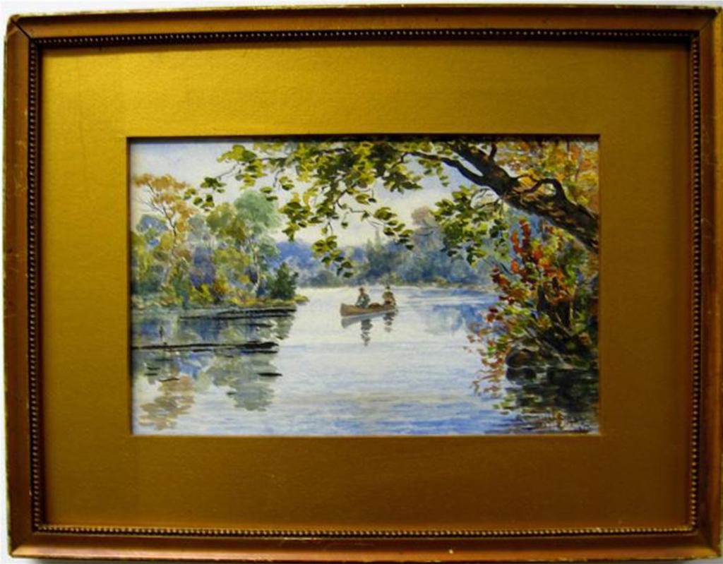 William Harvey Sadd (1864-1954) - Tranquil Passage - Canoers