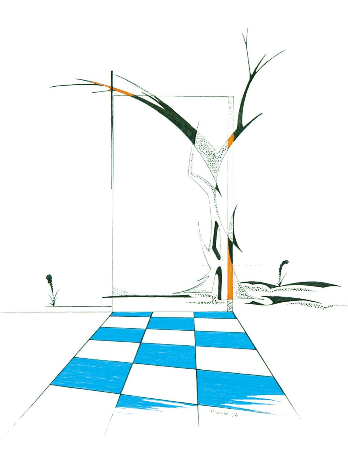 Alvin James Redman (1947) - Untitled - Tree in the Doorway