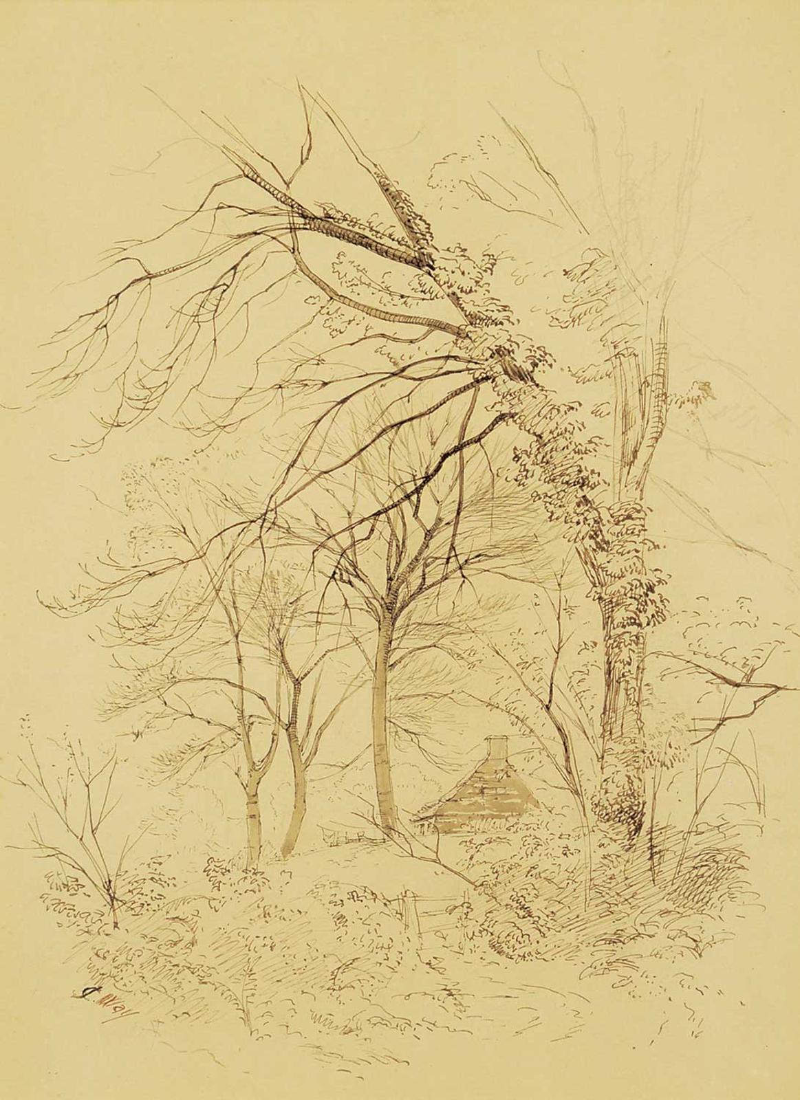 Charles Jones (C. J.) Way (1834-1919) - Cabin in the Woods
