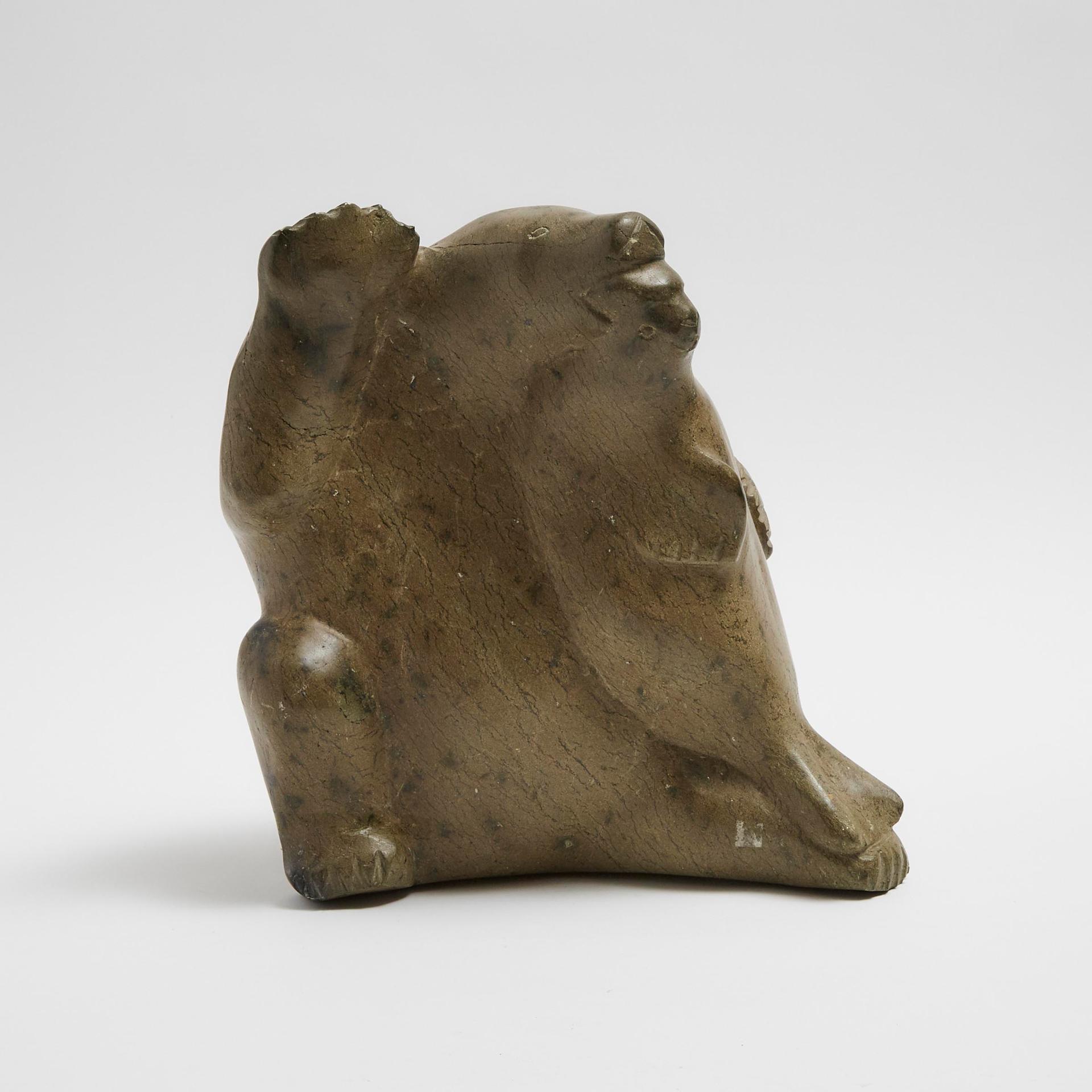Noah Koughajuke (1899-1976) - Bear Attacking Seal