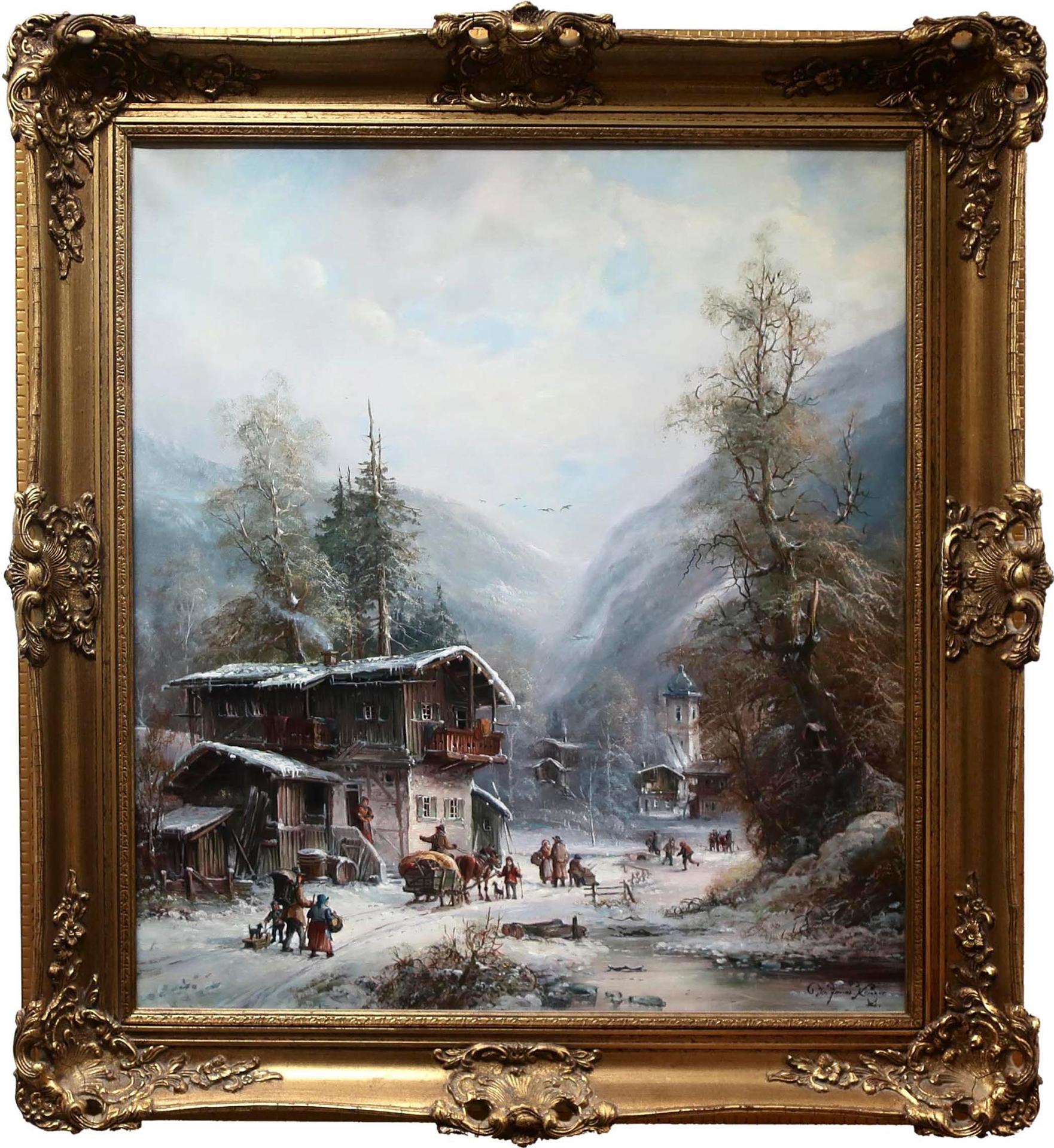 Janez Kenzer (1930) - A Wintry Village