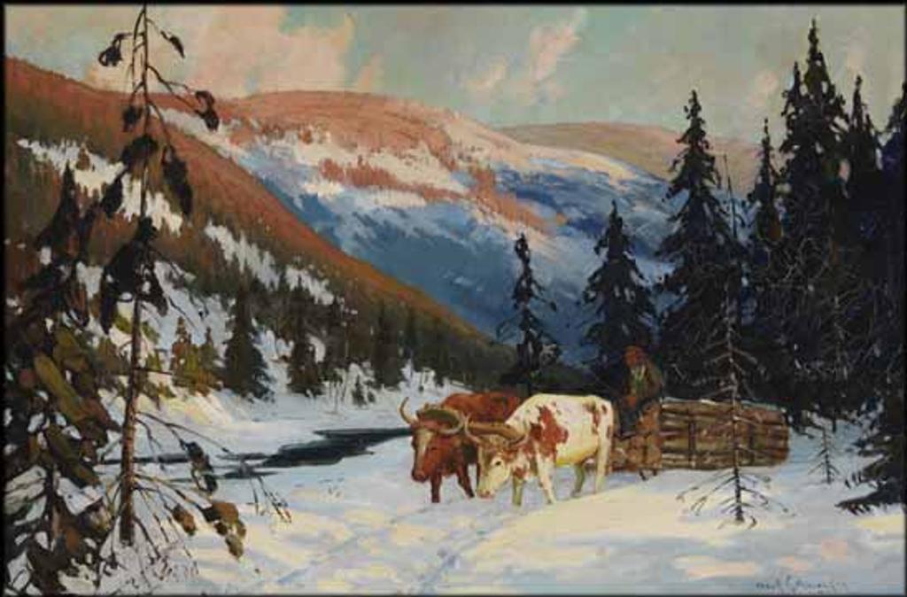 Frank Shirley Panabaker (1904-1992) - Hauling Logs