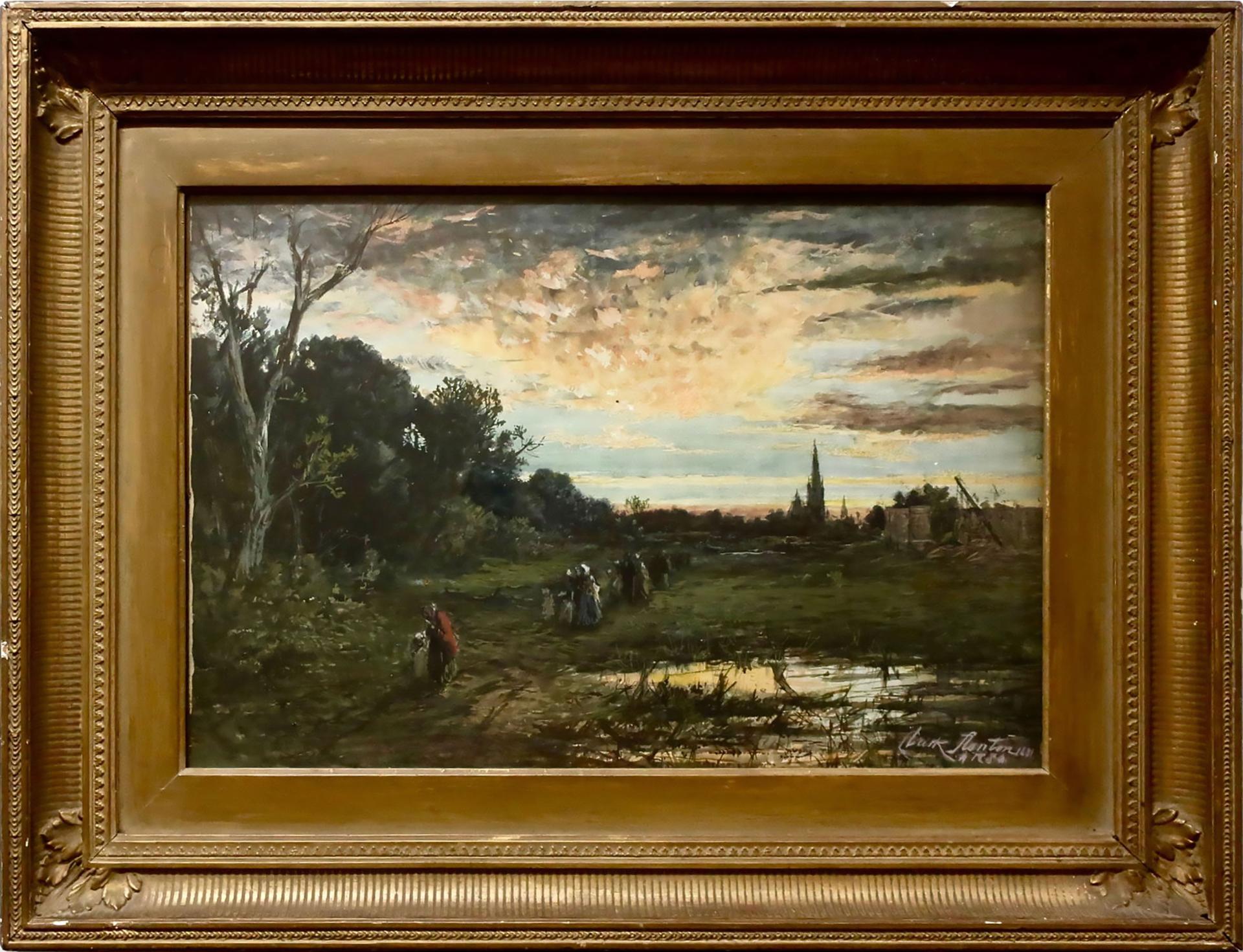 George Clark Stanton (1832-1894) - Untitled (Returning From Church)