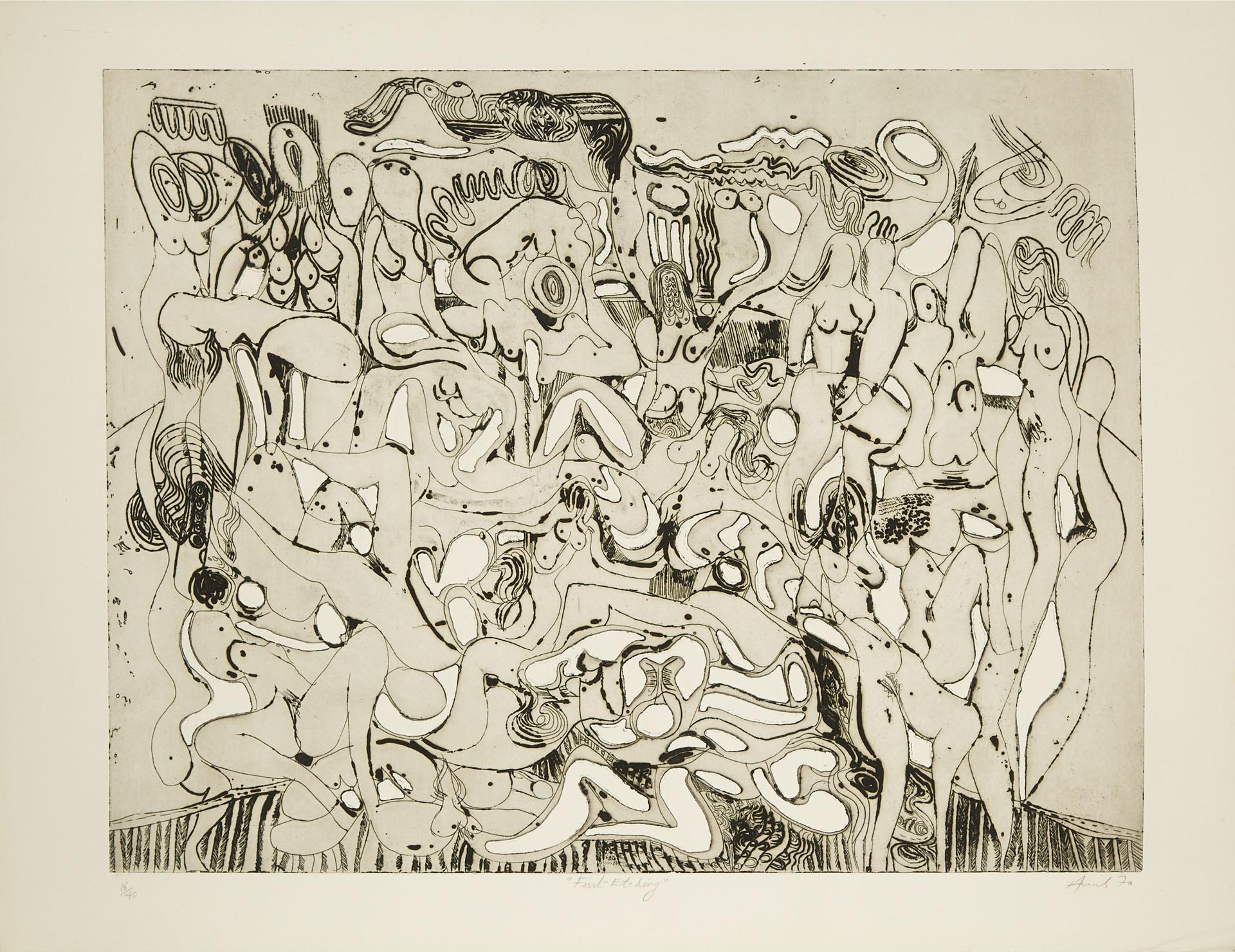 Avinash Chandra (1931-1991) - First Etching, 1970