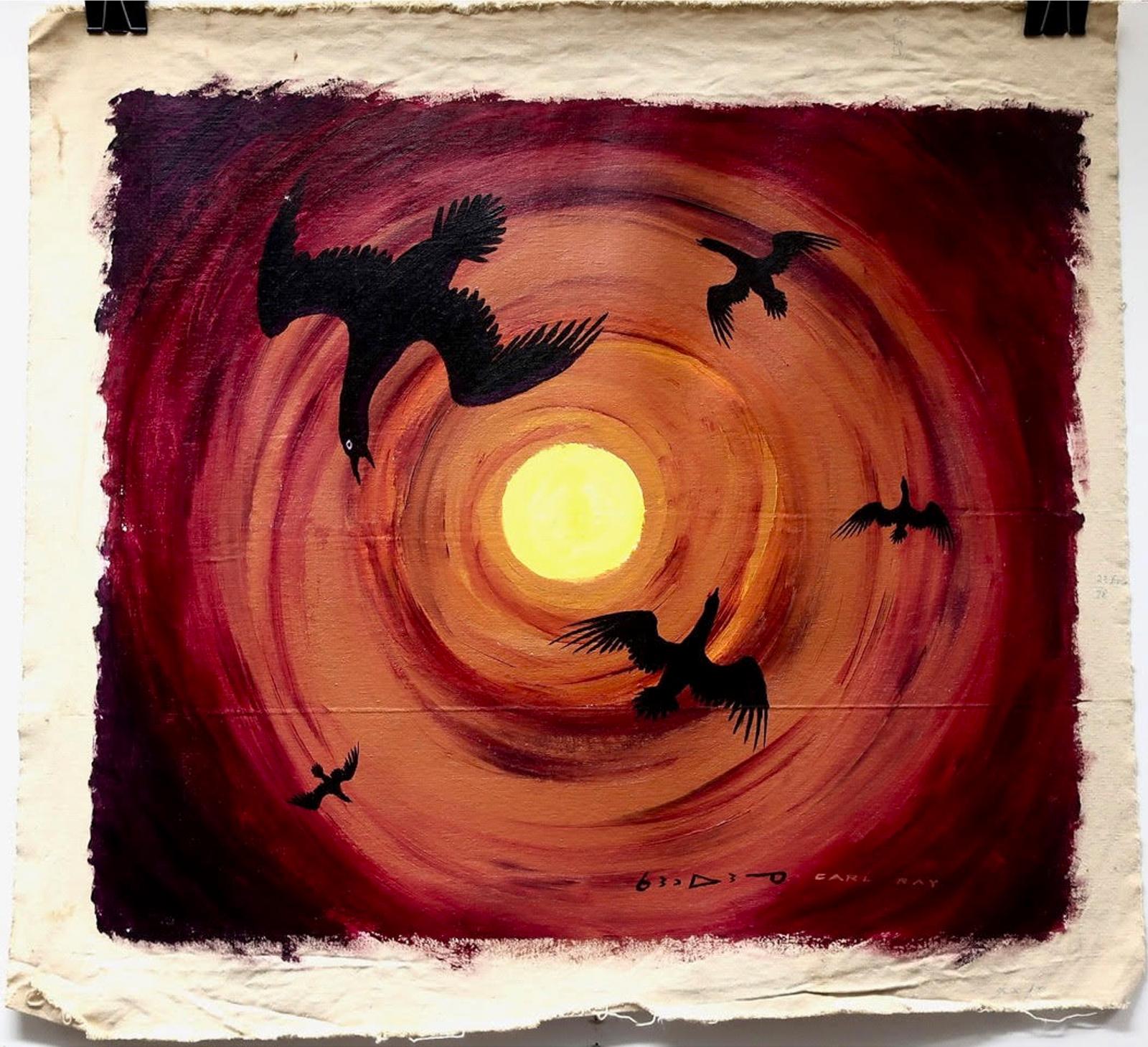 Carl Ray (1942-1978) - Untitled (Birds And Sun)