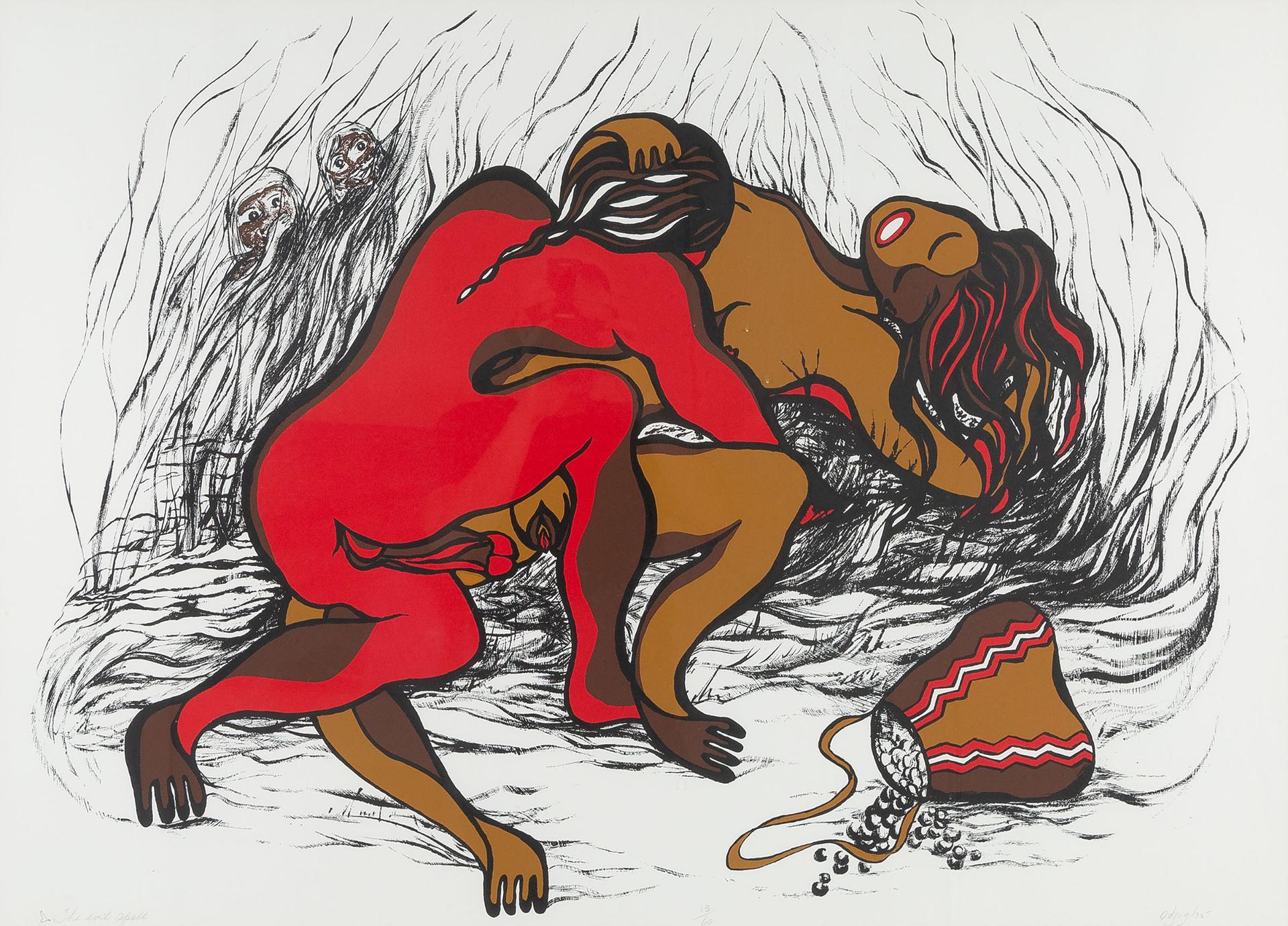 Daphne Odjig (1919-2016) - The Evil Spell