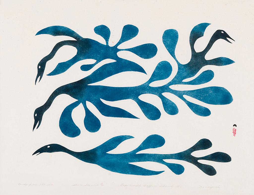 Kenojuak Ashevak (1927-2013) - Birds from the Sea