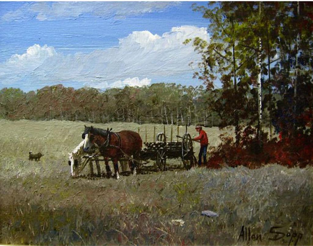 Allen Fredrick Sapp (1929-2015) - Gathering Wood With Team