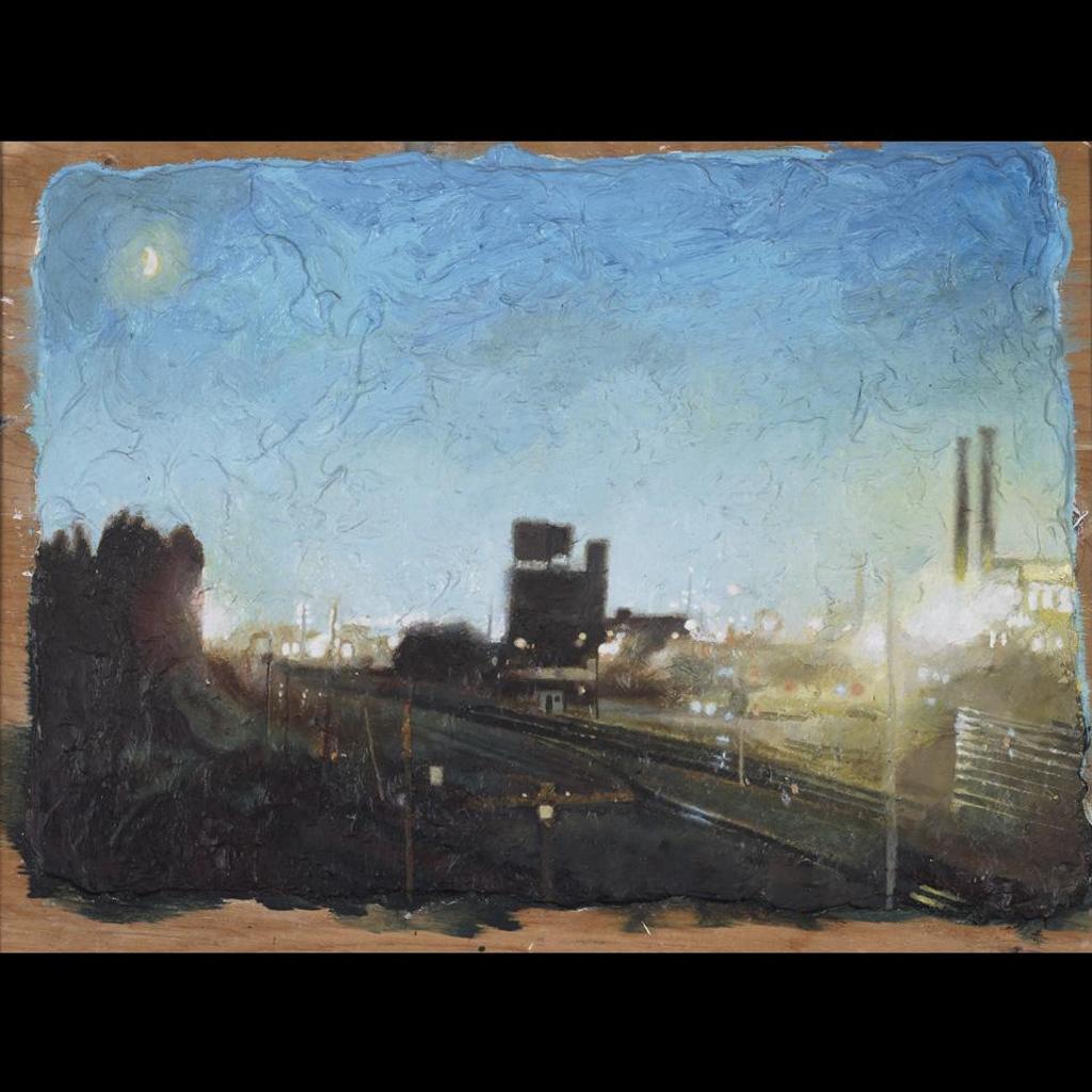 Brian Mark Kipping (1953-2007) - Trainyards At Night