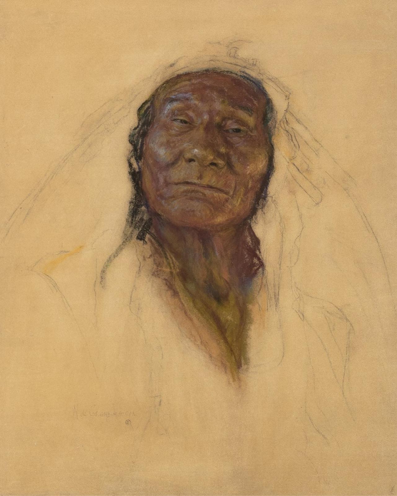 Nicholas (Nickola) de Grandmaison (1892-1978) - Chief Body, Nina-Stromi - Blood (Kainai), Standoff, Alberta