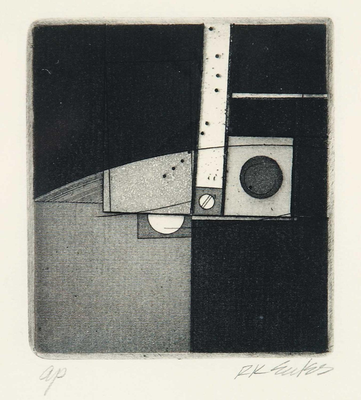 Ron Eccles - Untitled - Abstract Squares and Circle #AP