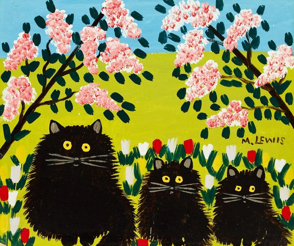 Maud Kathleen Lewis (1903-1970) - Three Black Cats