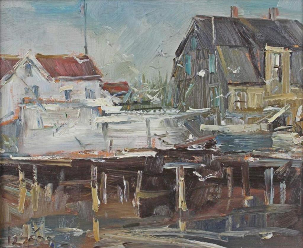 Daniel J. Izzard (1923-2007) - Drying Nets Skagen-Denmark