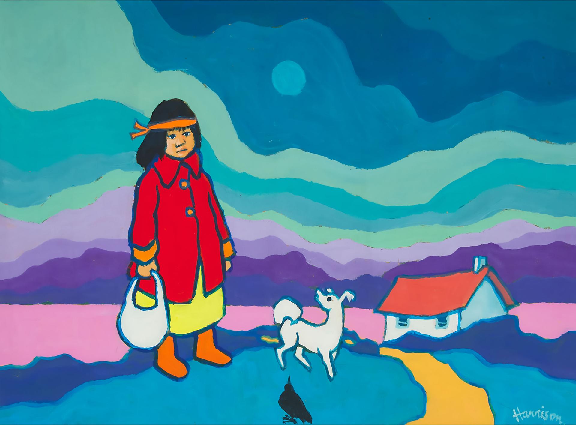 Edward Hardy (Ted) Harrison (1926-2015) - Katie In Nova Scotia, 2006