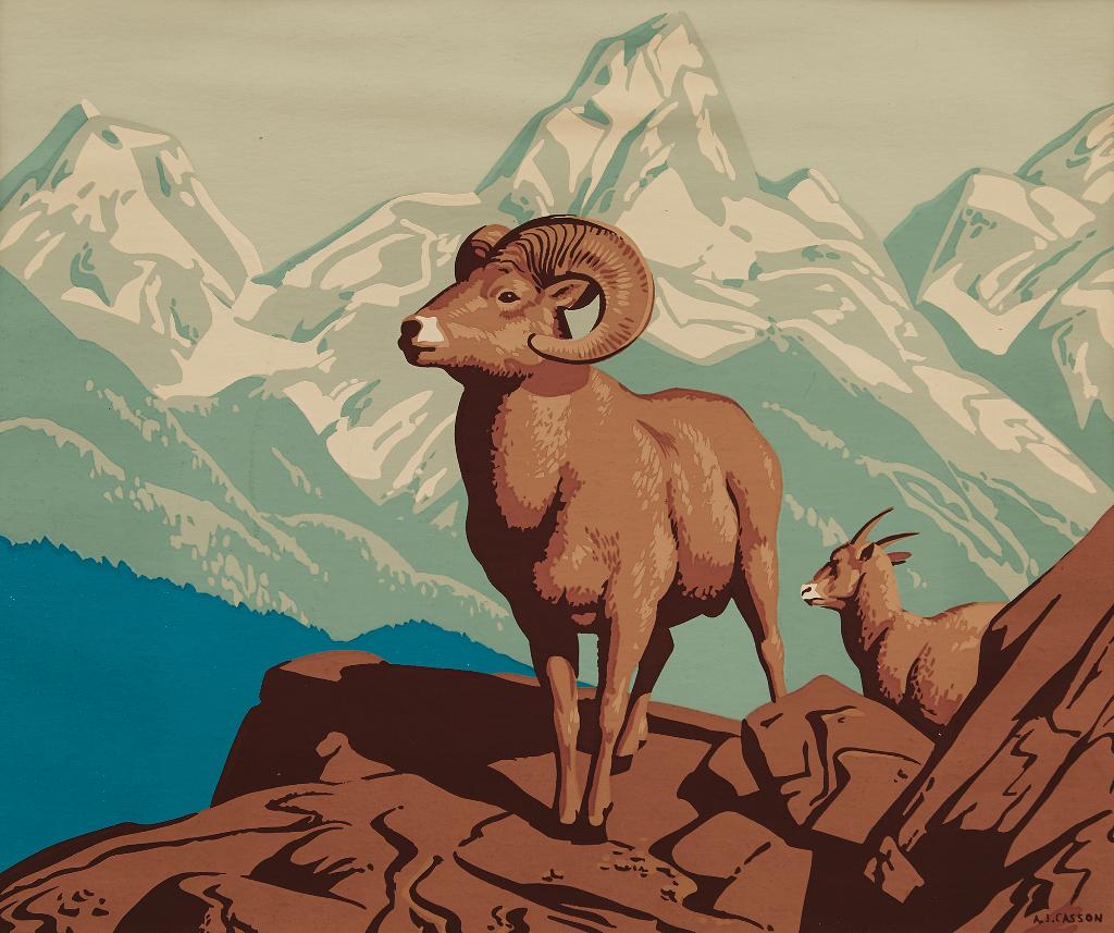 Alfred Joseph (A.J.) Casson (1898-1992) - Bighorn Sheep