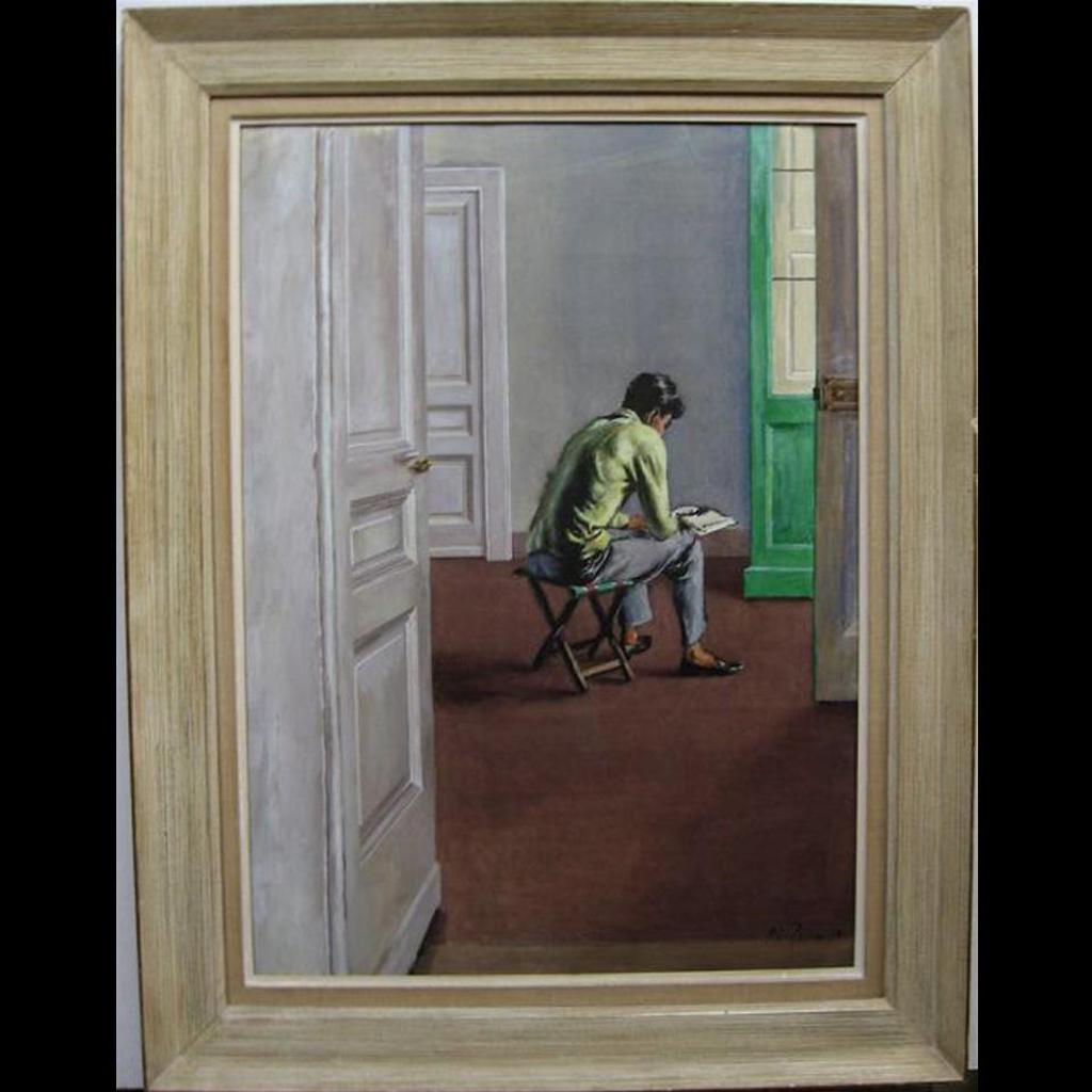Charles Kinghorn Redfern (1919-1982) - Interior With Reader