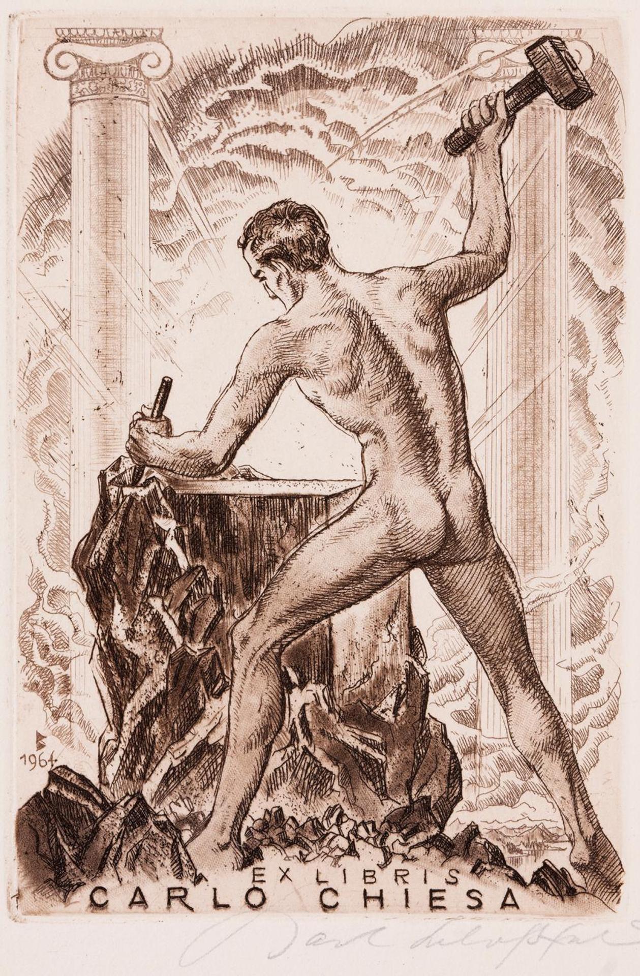 Karl Blossfeld (1892-1975) - Untitled - Sculptor at Work