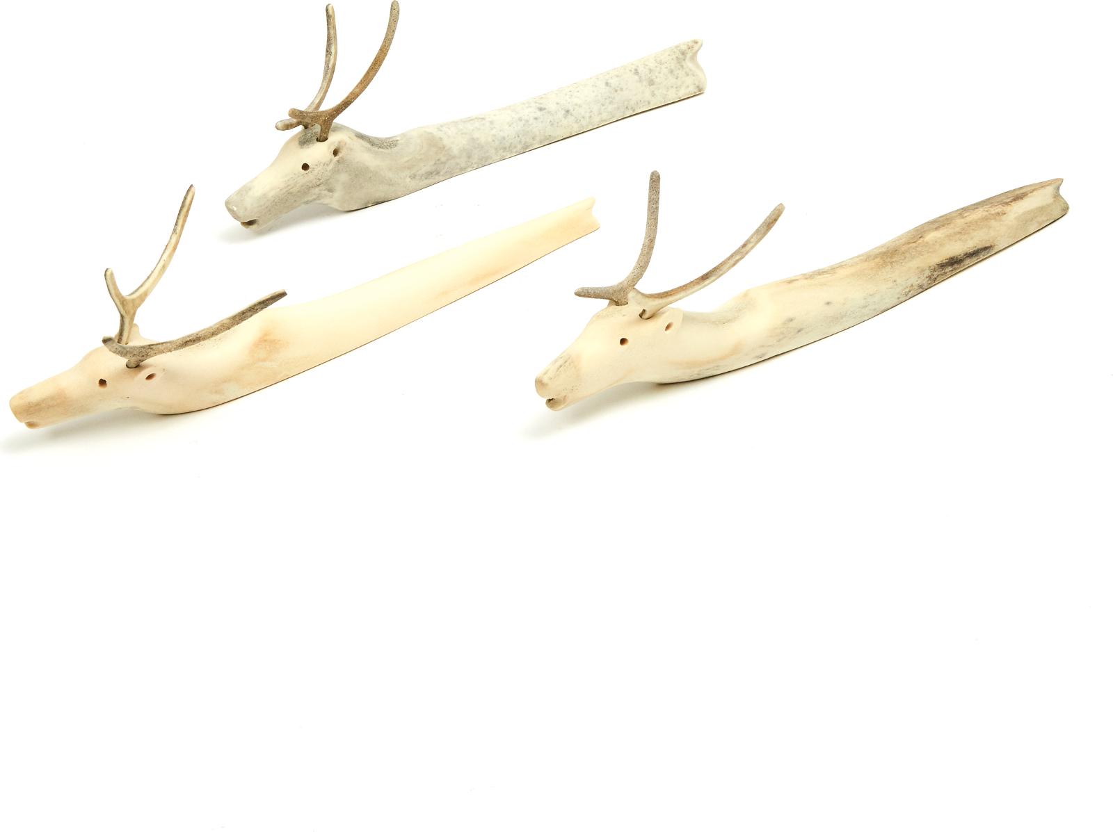 Jacob Irkok (1937-2009) - Three Swimming Caribou