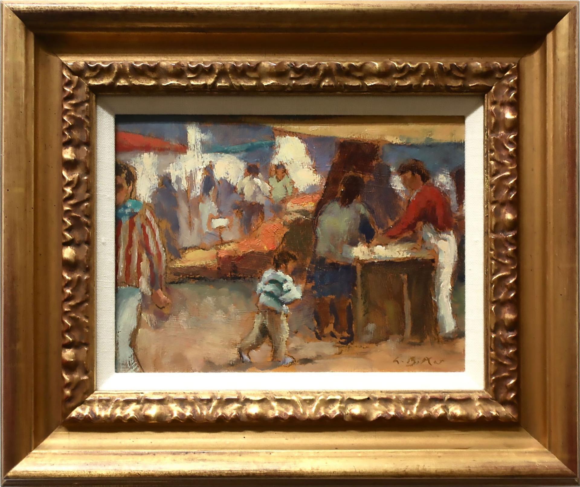 Antoine Bittar (1957) - Mex. Sketch (Teapa Village, Mexico)
