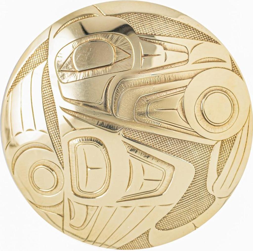Earl Muldoe (1936) - a round 14kt yellow gold brooch/pendant