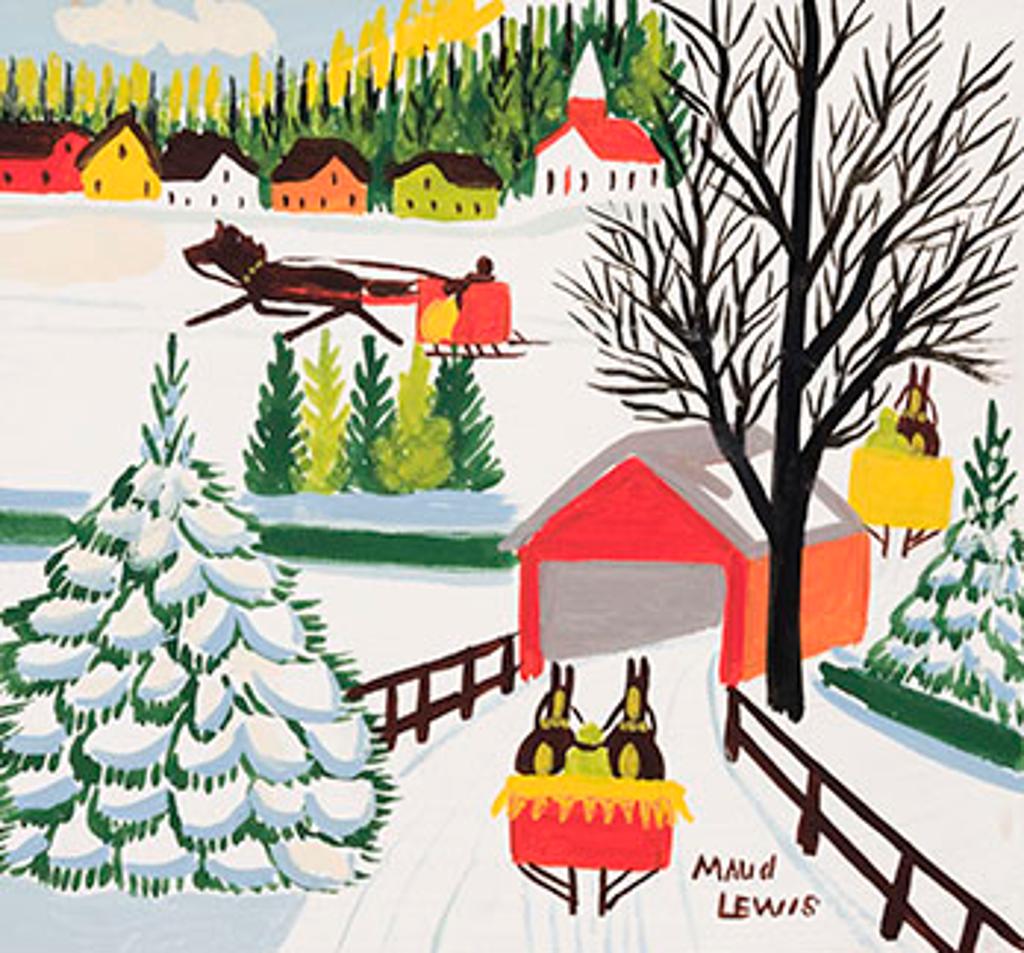 Maud Kathleen Lewis (1903-1970) - Snow Covered Bridge
