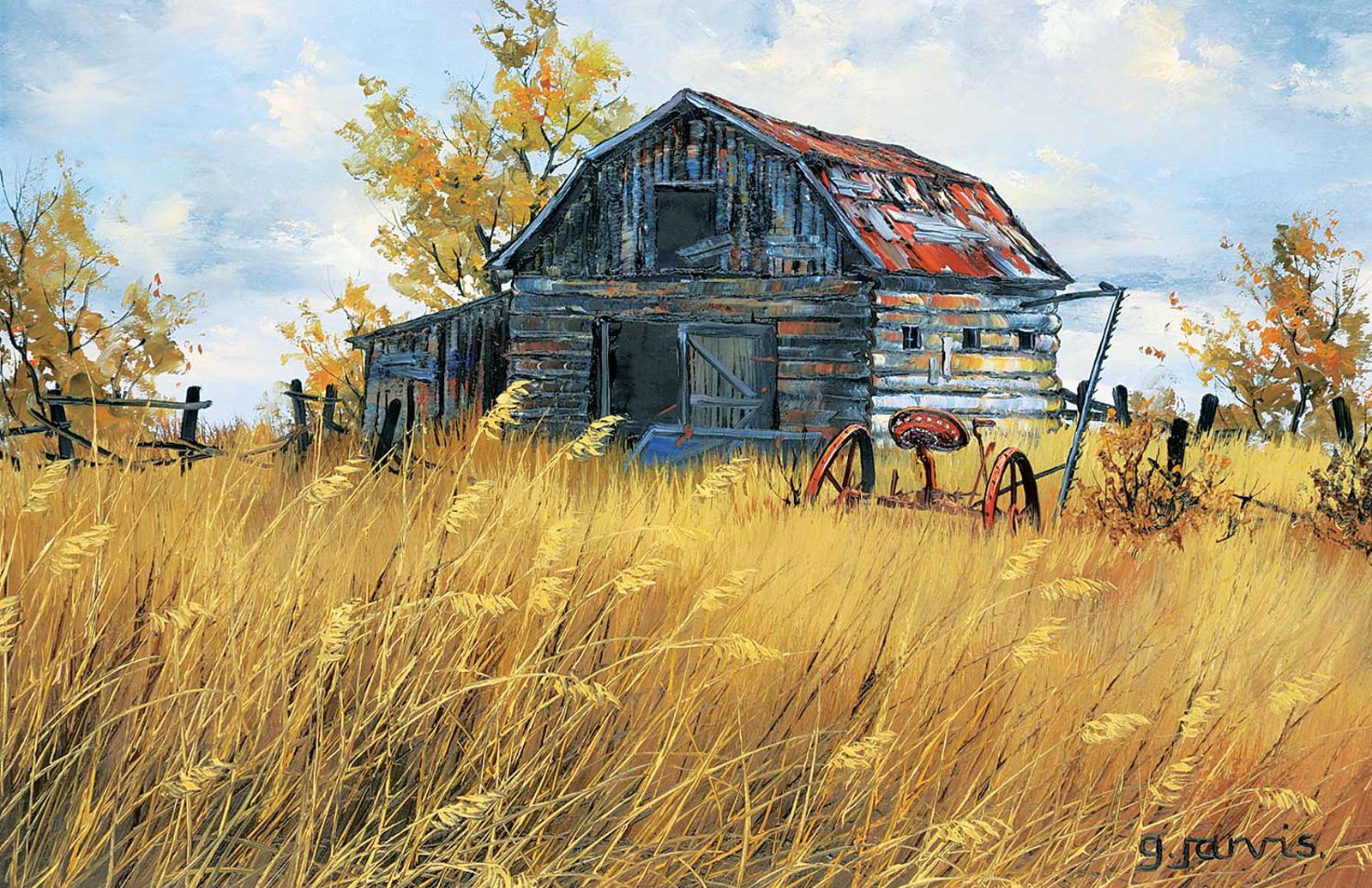 Georgia Jarvis (1944-1990) - A Log Barn
