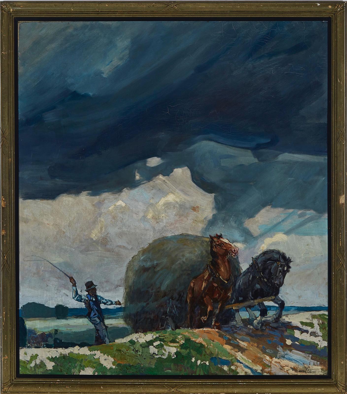 Andreas Christian Gottfried (André) Lapine (1866-1952) - Hauling Hay