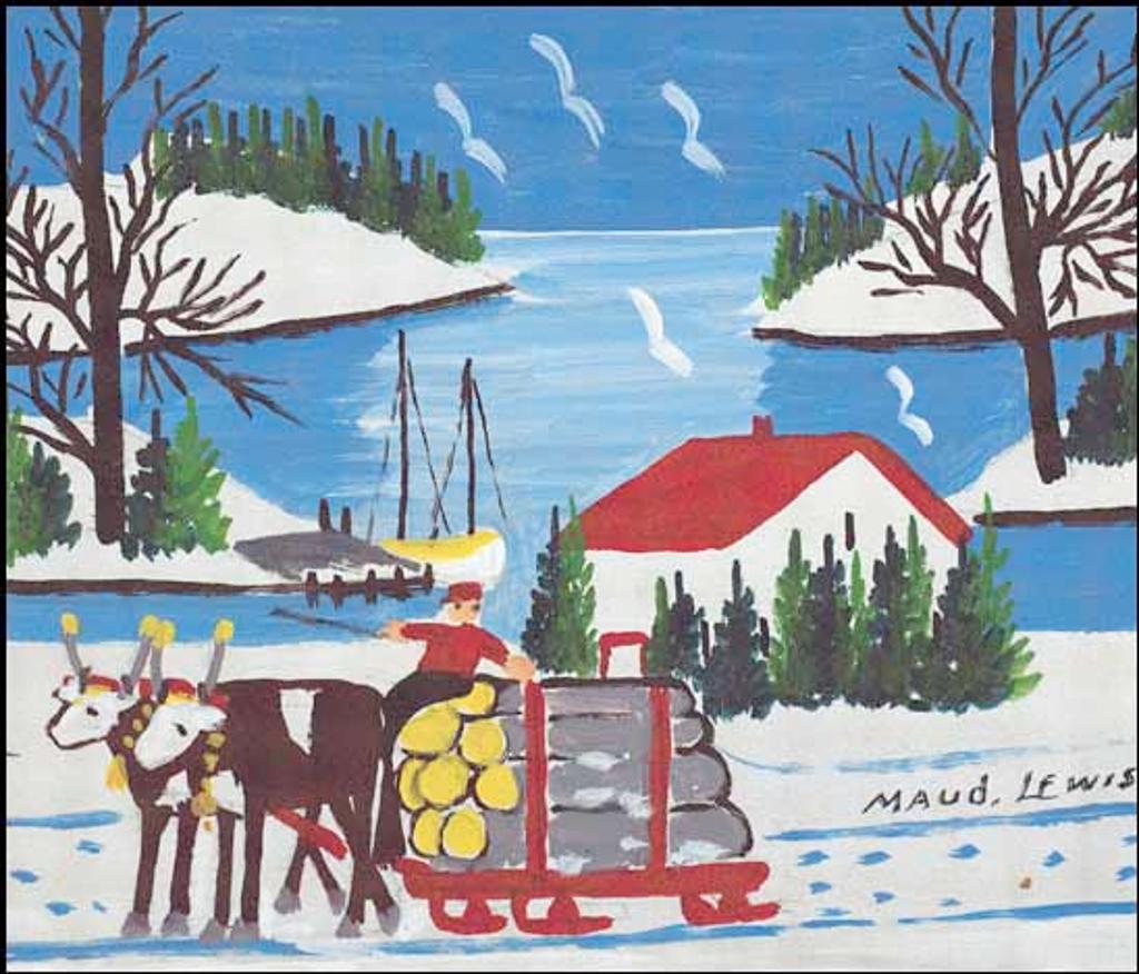 Maud Kathleen Lewis (1903-1970) - Hauling Logs