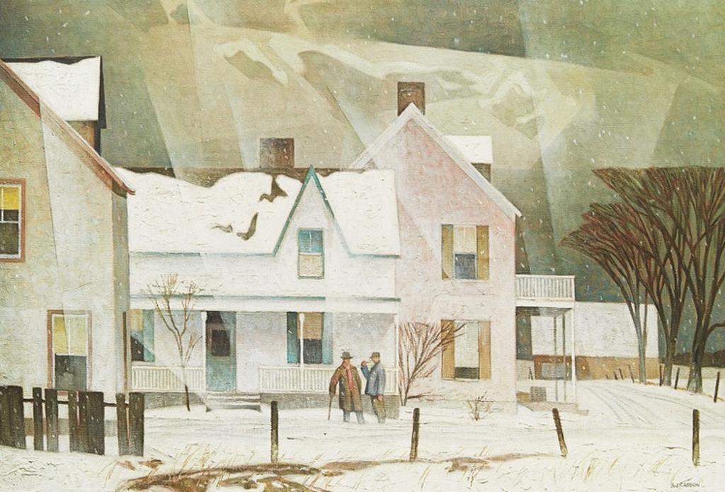 Alfred Joseph (A.J.) Casson (1898-1992) - Sturgeon Bay; Mist, Rain and Sun; Snow Flurries