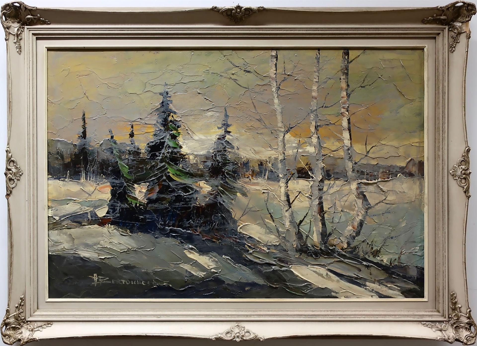 Andre Bertounesque (1937-2005) - Untitled (Winter Scene)