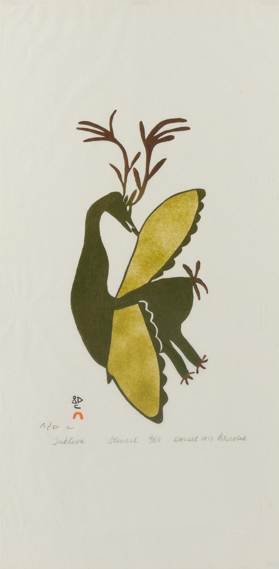Pitseolak Ashoona (1904-1983) - Tuktura, 1977