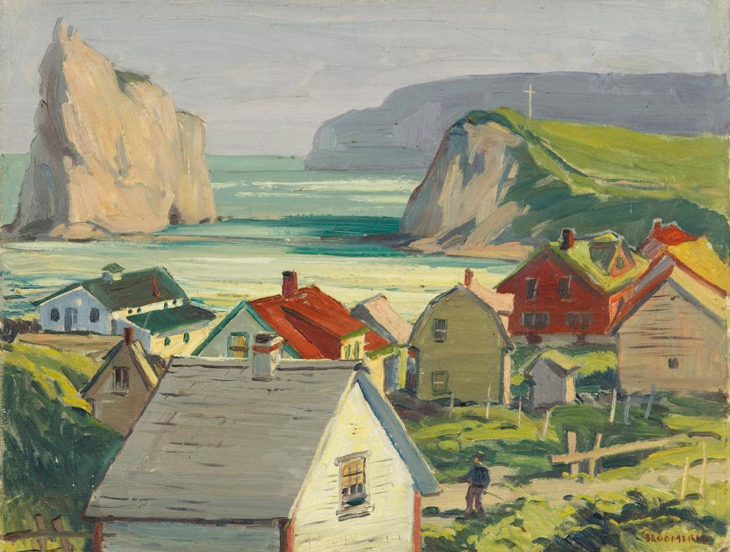 Adolphus George Broomfield (1906-1992) - Village of Perce Rock, Gaspe