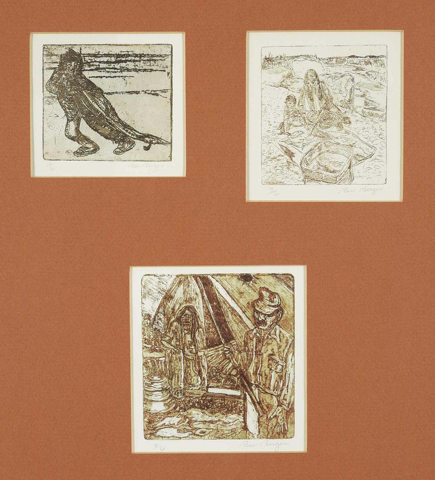 Bev Berger - Untitled - Three First Nations Etchings #Ed. 6