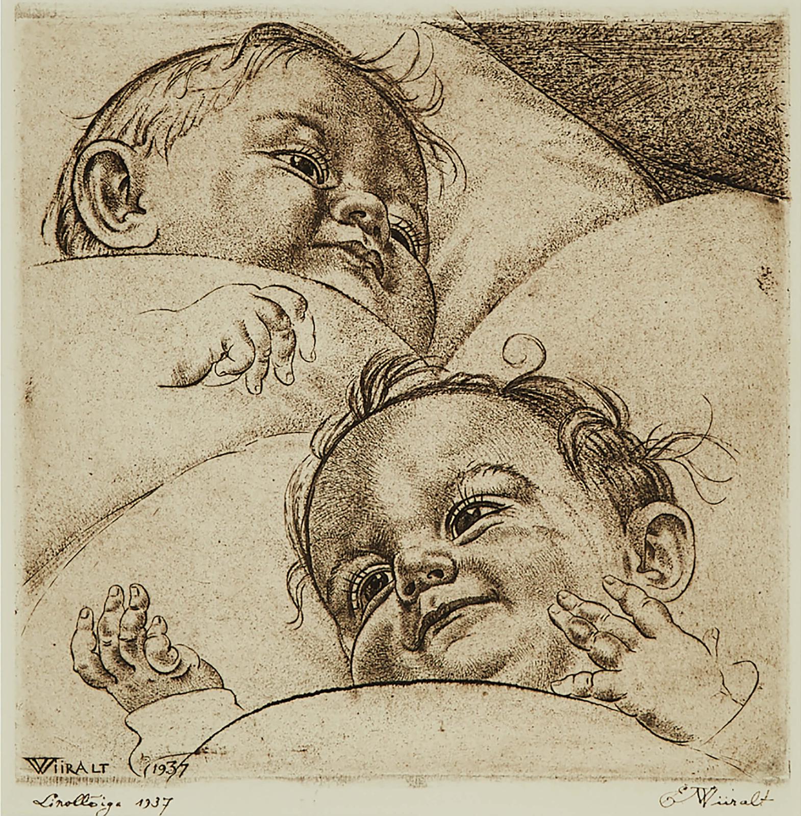 Eduard Wiiralt (1898-1954) - Lapsed (Children), 1937 [kangilaski, 92]