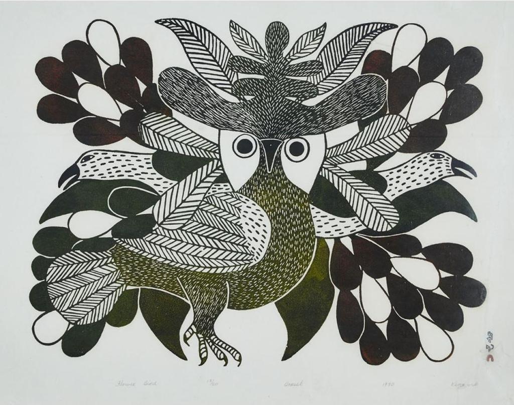 Kenojuak Ashevak (1927-2013) - Flower Bird