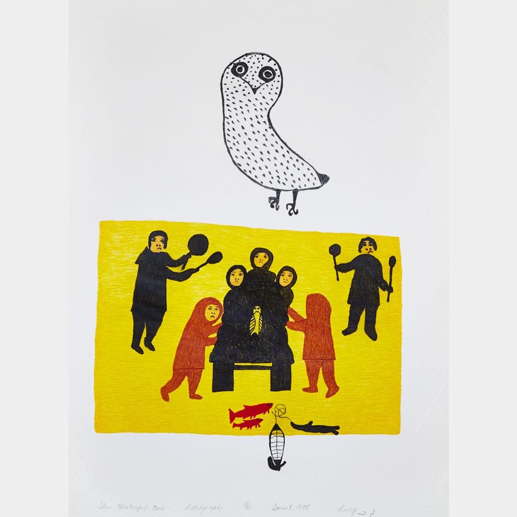 Lucy Qinnuayuak (1915-1982) - The Watchful Owl